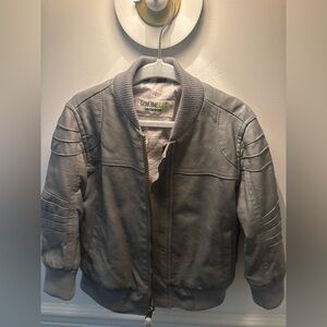 Oshkosh faux leather grey jacket size 2T